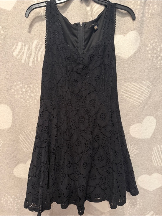 City Vibe Dresses & Skirts - City Vibe Black Lace Mini Dress – Sleeveless A-Line